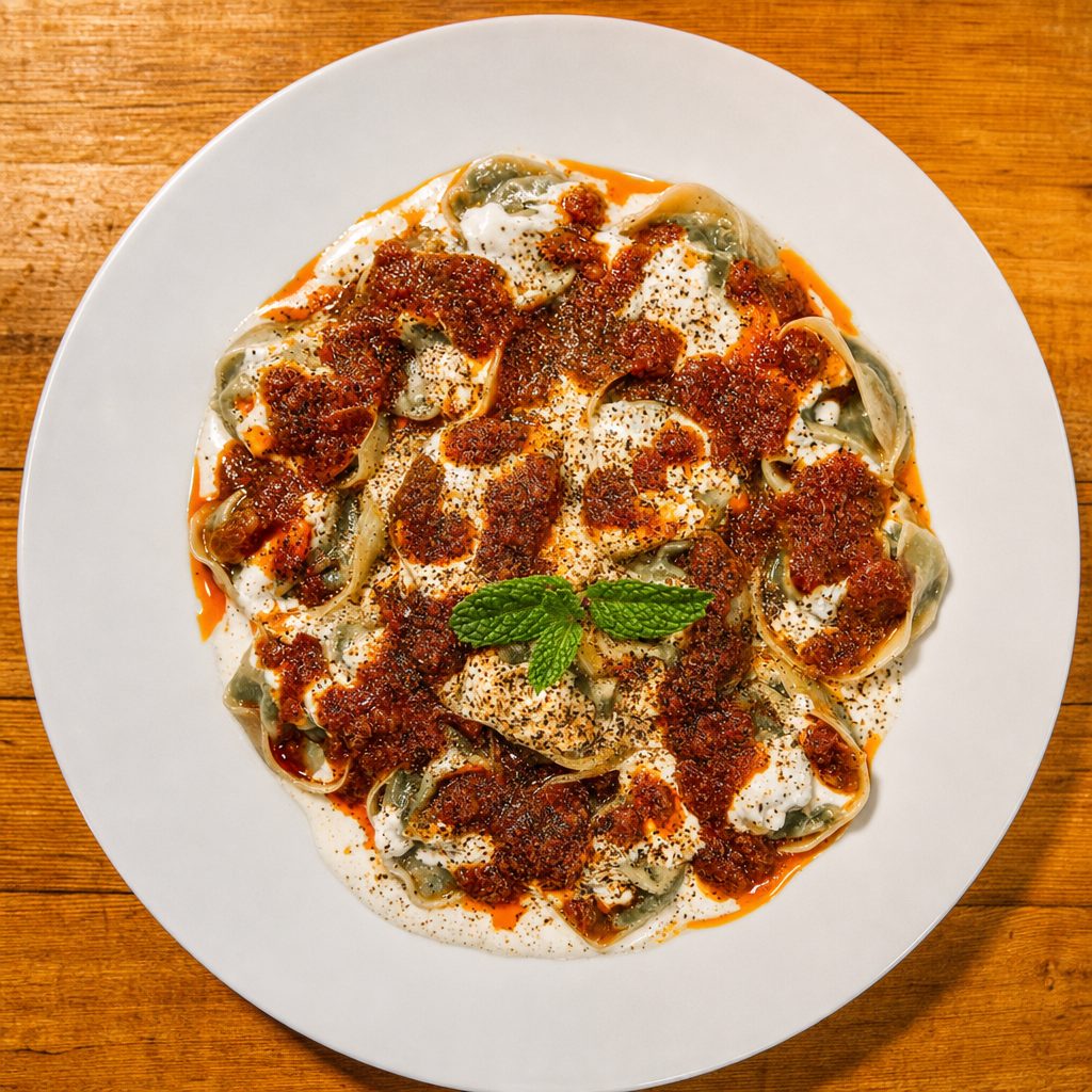 Aashak-Leek Dumplings.